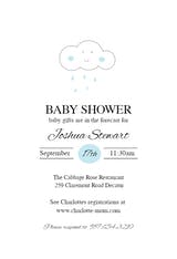 Silver Linings Minimal - Invitación Para Baby Shower